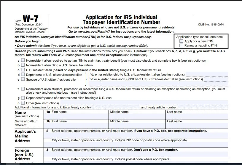 Form W-7